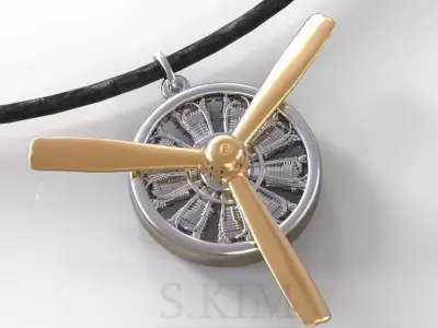 Plane engine 3D print model