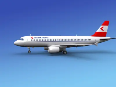 Airbus A320 Austrian Airlines 3D model