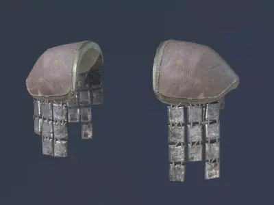 Leather Pauldron Low-poly 3D model