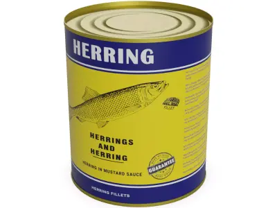Herring in Mustard Sauce Low-poly 3D model