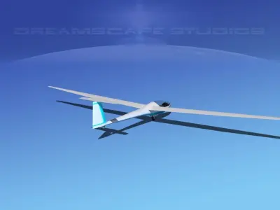 Glaser Dirks DG-200 15-metre Sailplane V09 3D model