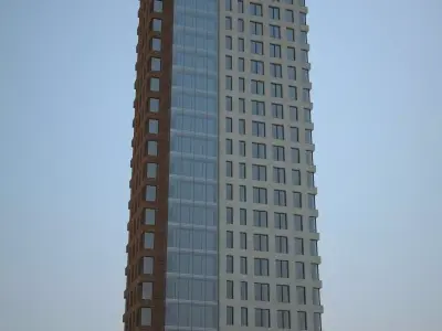 Skyscraper tall building 3D model