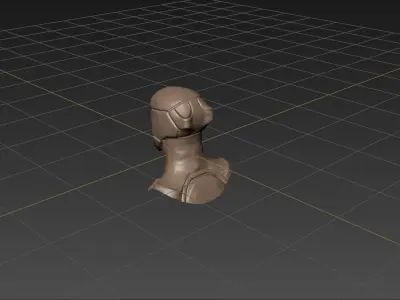 Basic Sci-fi Head  Low-poly 3D model