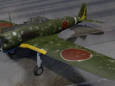 Nakajima Ki-43-1b Hayabusa - aka Oscar 3D model