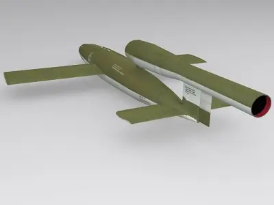 V1 Flying bomb Low-poly 3D model