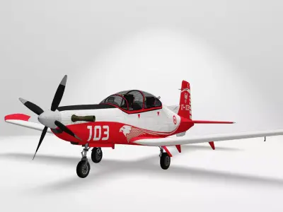 TUSAS Hurkus Aircraft 3D model