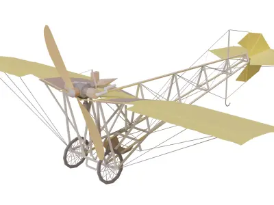 Santos-Dumont No 19 Low-poly 3D model