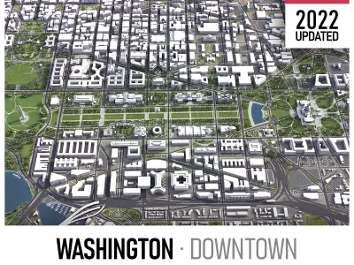 Washington Low-poly 3D model