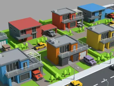 Simplepoly City - Low-Poly 3D model Free low-poly 3D model