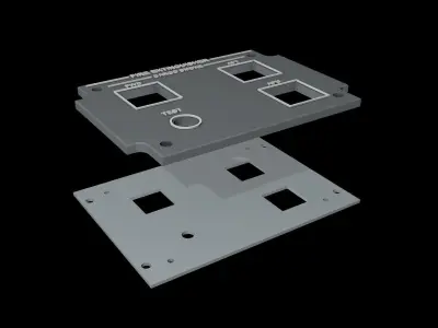 EMBRAER E1 OVERHEAD - FIRE EXTINGUISHER PANEL 3D print model