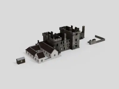 Armadale Castle and Museum Low-poly 3D model
