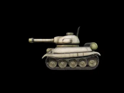 Attack Gaming Military Power Tank 3d Render 3D model