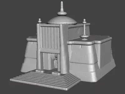 6MM SCALE MOS ESPA CITY HALL MINIATURE MODEL FOR SCIFI GAMES 3D print model