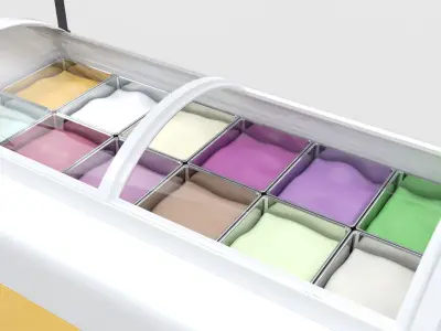 Gelato Push Cart 3D model