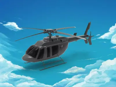 Bell 407 helicopter 3D model