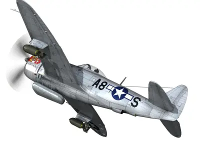 Republic P-47 Thunderbolt - Daddy Rabbit 3D model