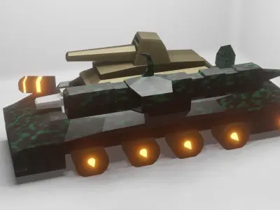 easy aim tank Free low-poly 3D model