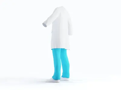 Doctor Clothing for Female 3D model