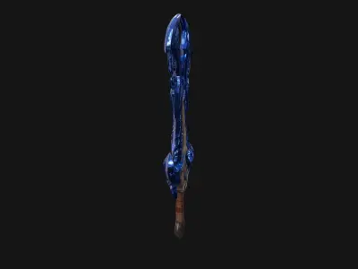 Glinder the fantasy sword Low-poly 3D model
