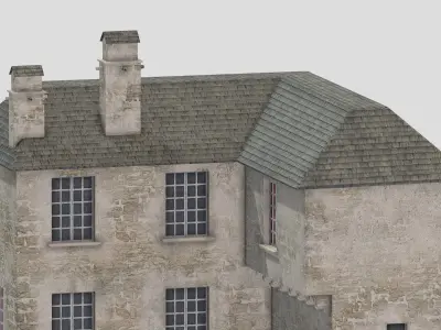 Castle Medieval Middle Ages 06 Low Poly PBR Realistic Low-poly 3D model