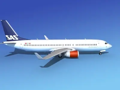 Boeing 737-800ER SAS 3D model