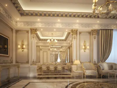 Luxury Living &amp; Dining 3D model