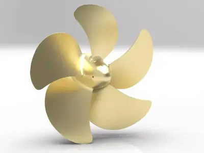 NURBS 5 BLADE PROPELLER OF AZIPOD  3D model