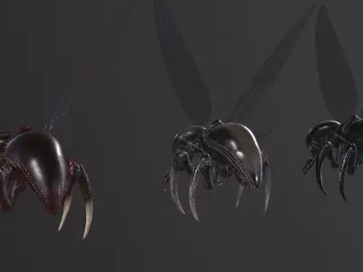 Bug 2 alien creature Low-poly 3D model