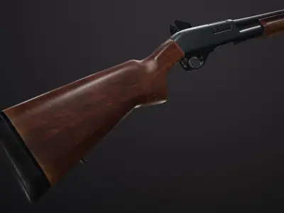 Remington 870 Low-poly 3D model