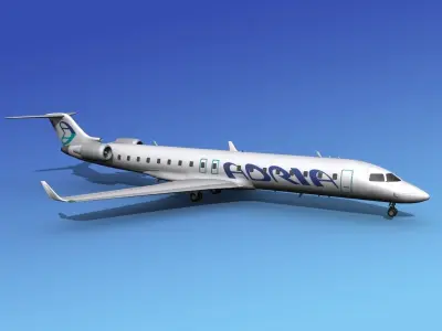 Bombardier CRJ700 Adria 3D model
