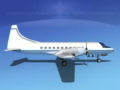 Convair CV-580 Corporate 4 3D model