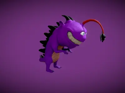 Strangler Dragon Monster Low-poly 3D model