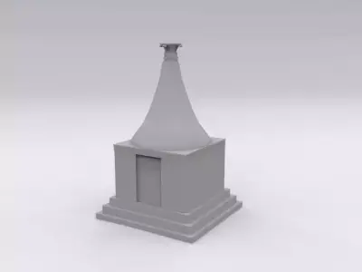 funeral chamber Free low-poly 3D model