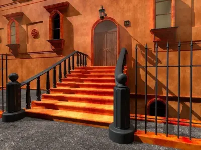 New York City Fancy Building Facade 3D model