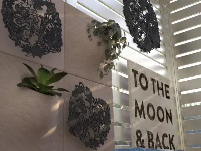 Heart Dragon with leaves 3D print model