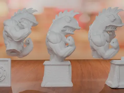 Flying Hellfish 3D print model