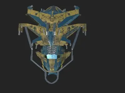 Spaceship ev2 editable model Low-poly 3D model