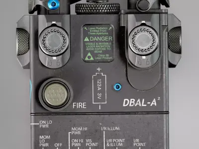 ANPEQ-15A DBAL-A2 Laser attachment Low-poly 3D model