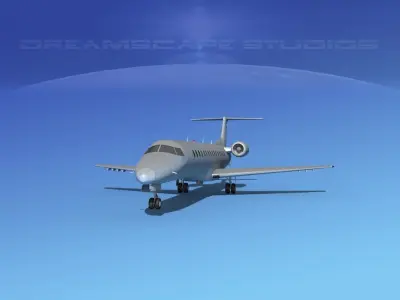 Embraer ERJ-140 Bare Metal 3D model