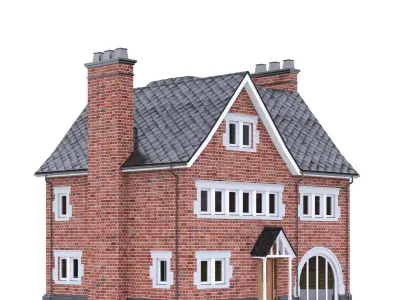 English Brick House 19 Low-poly 3D model