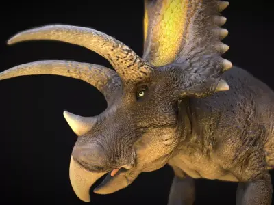 Pentaceratops Low-poly 3D model