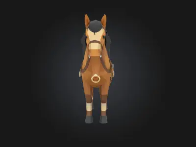 Polygonal Pony  Low-Poly Charm with High-Quality Whimsy 3D model