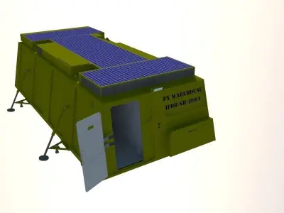  WareHouse Sci-Fi Military Module 3d model Low-poly 3D model