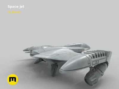 Fantasy Space Jet 3D print model