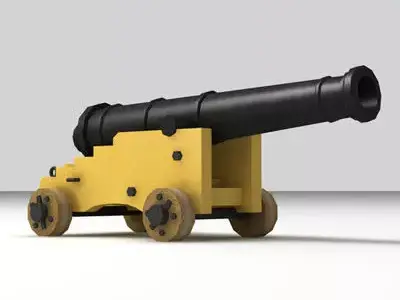 Frigate Gun 3D model