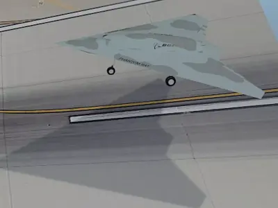 X47-B UAV - High Poly 3D Model 3D model