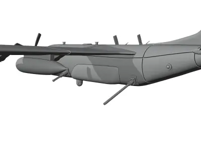 Lockheed AC-130 Spectre 3D print model