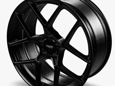 American Racing AR924 Crossfire Wheel Satin Black Low-poly 3D model