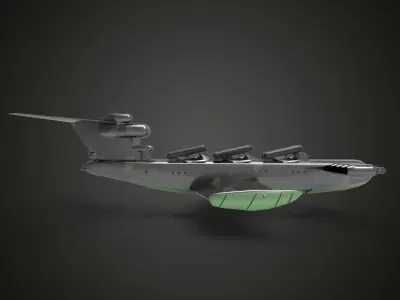 Ekranoplan Unisoviet 3D model