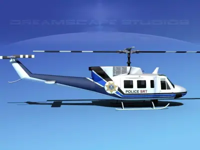 Bell 212 V12 Police SRT 3D model